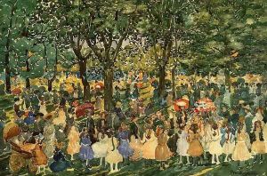 May Day Central Park by Maurice Brazil Prendergast