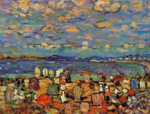 Crescent Beach Aka Crescent Beach St Malo by Maurice Brazil Prendergast