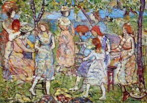 Girls In The Park by Maurice Brazil Prendergast