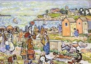 Bathers And Strollers by Maurice Brazil Prendergast