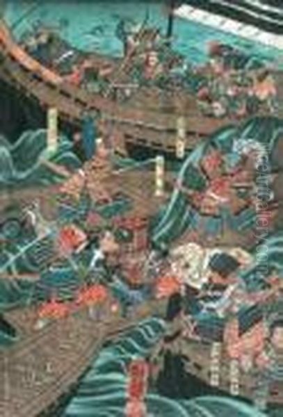 Kampfende Samurai - view 1
