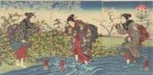 Yamashiro No Kuni Ide No Tamagawa (ide Jewel River, Yamashiro Province) by Utagawa Kuniyoshi