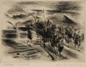 Landscape (woodstock) by Yasuo Kuniyoshi