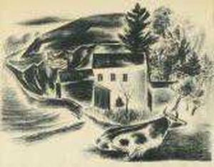 Farmyard Scene by Yasuo Kuniyoshi