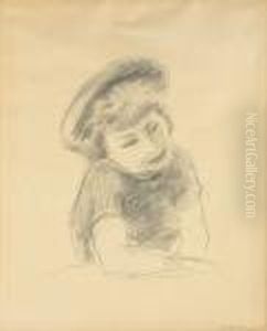 Girl With Hat by Yasuo Kuniyoshi