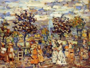 In The Luxembourg Gardens by Maurice Brazil Prendergast
