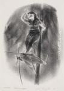 Tight Rope Performer by Yasuo Kuniyoshi