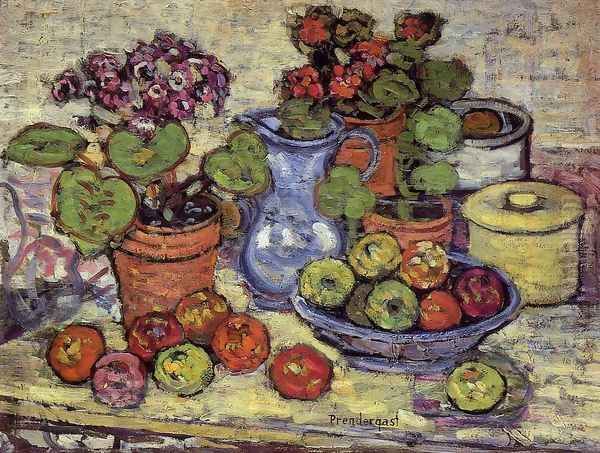 Cinerarias And Fruit - view 1