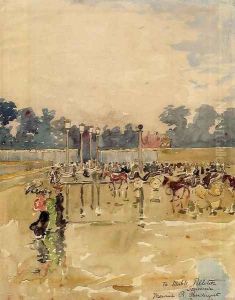 Paris Boulevard In The Rain by Maurice Brazil Prendergast