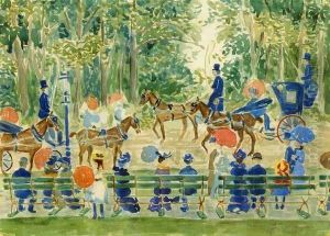 Central Park 4 by Maurice Brazil Prendergast