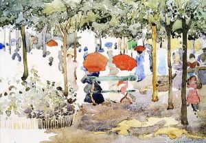 Central Park2 by Maurice Brazil Prendergast