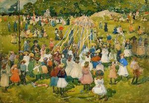 May Day Central Park2 by Maurice Brazil Prendergast