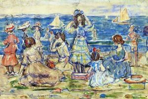 Beach Scene With Boats by Maurice Brazil Prendergast