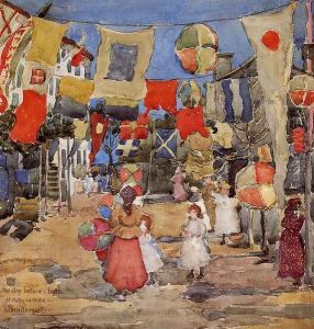 Fiesta Venice S Pietro In Volta Aka The Day Before The Fiesta St Pietro In Volte by Maurice Brazil Prendergast