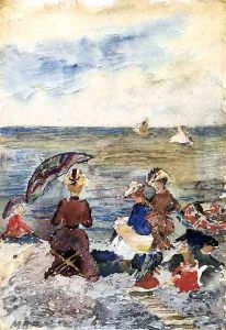 Figures On The Beach3 by Maurice Brazil Prendergast