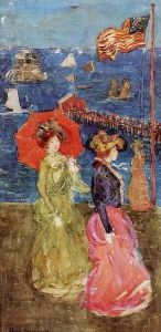 Figures under the Flag by Maurice Brazil Prendergast