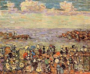 Beach At St Malo4 by Maurice Brazil Prendergast