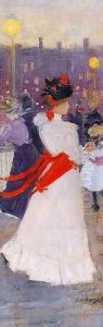 Lady With A Red Sash by Maurice Brazil Prendergast