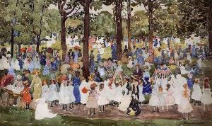 May Day Central Park Aka Central Park Or Children In The Park by Maurice Brazil Prendergast