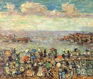 Beach At St Malo2 by Maurice Brazil Prendergast