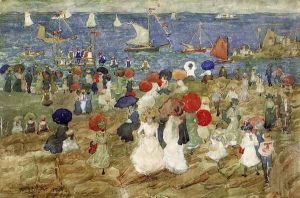 Nantasket Beach 2 Aka Handkerchief Point by Maurice Brazil Prendergast
