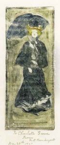 Woman With A Parasol by Maurice Brazil Prendergast
