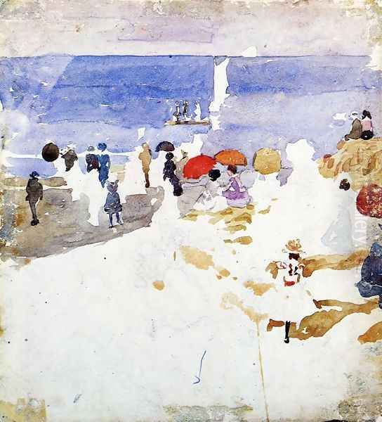 Sketch Figures On Beach Aka Early Beach - view 1