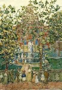The Bartol Church Aka The Fountain by Maurice Brazil Prendergast