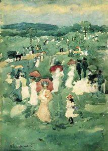 Strolling In The Park Aka In The Park by Maurice Brazil Prendergast