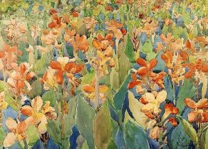 Bed of Flowers (also known as Cannas or The Garden) by Maurice Brazil Prendergast