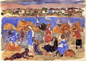 Gloucester Fishermens Houses by Maurice Brazil Prendergast