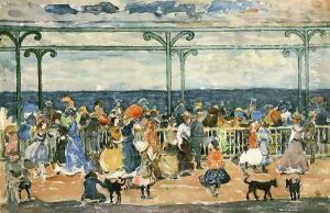 Promenade At Nantasket by Maurice Brazil Prendergast