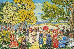 Landscape With Figures by Maurice Brazil Prendergast