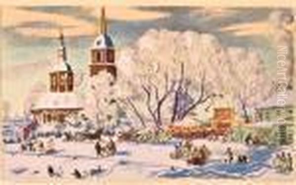 Maslenitsa by Boris Kustodiev
