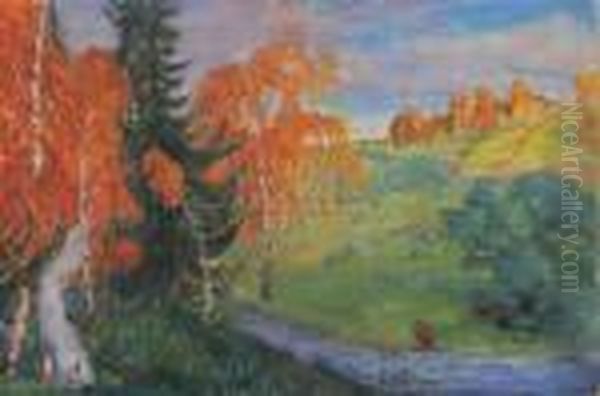 Brasero Dans Une Foret En Automne - view 1