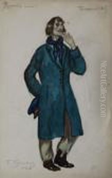 Costume Design Of A Man In A Green Coat - view 1