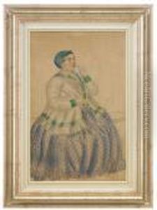 Costume Design For A Merchant S Wife by Boris Kustodiev