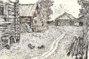 Paysage De Campagne Russe. by Boris Kustodiev