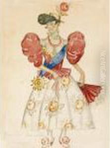 Caricature Of A Man Dressed In Women's Clothing Caricature Of A Man Dressed In Women's Clothing