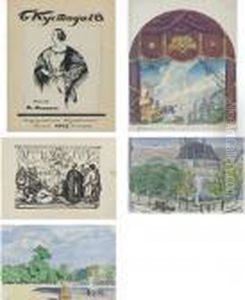 Two Book Cover Designs, A Set Design And Two Paris Scenes: 5 Works