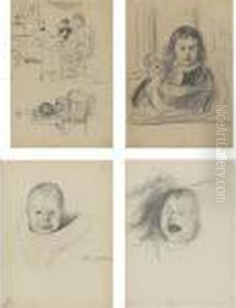 Irina Kustodiev, Three Drawings - view 1