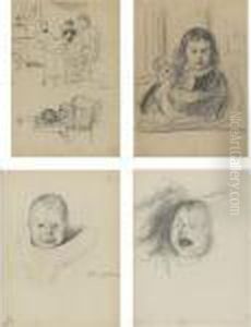 Irina Kustodiev, Three Drawings by Boris Kustodiev