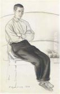 Drawing Of A Seated Man