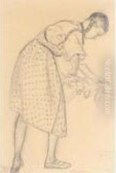 Young Girl Arranging Flowers - view 1