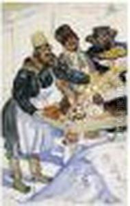 The Bagel Vendors by Boris Kustodiev