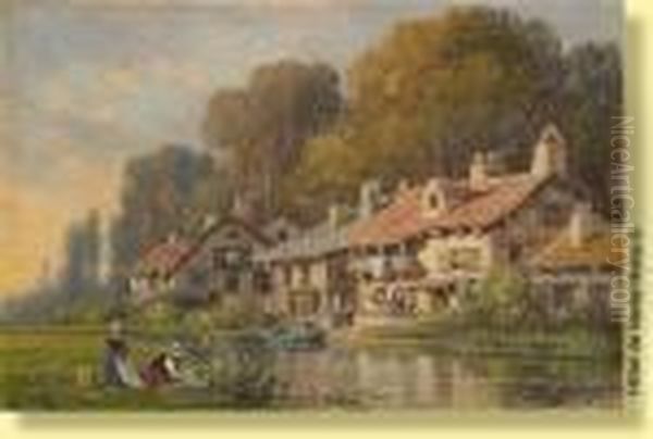 Lavandieres En Bord De Cours D'eau - view 1