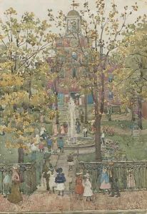 West Church, Boston I by Maurice Brazil Prendergast