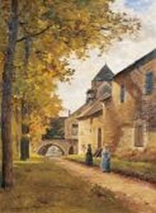 Rue Animee Dans Un Petit Village D?ile-de-france thumbnail