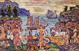 On The Shore by Maurice Brazil Prendergast