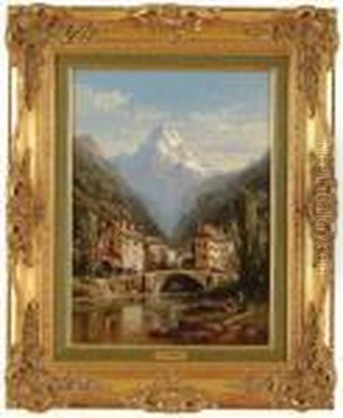 A Town In An Alpine Pass. - view 1